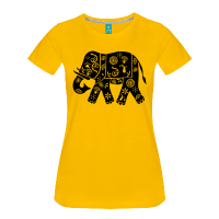 Elephant Inde décoré simple-Tee shirt