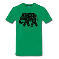 Elephant Inde décoré simple-Tee shirt