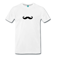 moustache boucles rondes-Tee shirt