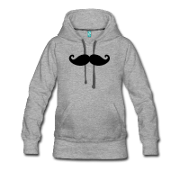 moustache hipster boucles-Sweat-shirt à capuche