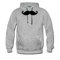 moustache hipster boucles-Sweat-shirt à capuche