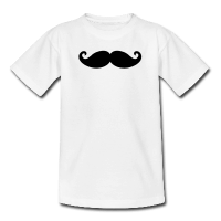 moustache hipster boucles-T-shirt