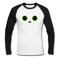 Yeux chat kawaii-Tee shirt manches longues