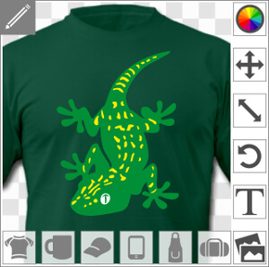 Gecko tacheté, stylisé, à personnaliser en ligne.