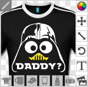 Dark Vador personnalisé et visage de Caliméro. I am your father.