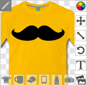 Moustache épaisse de hipster à imprimer en ligne.