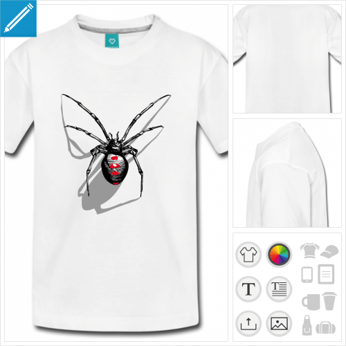 t-shirt adolescent araigne  imprimer en ligne