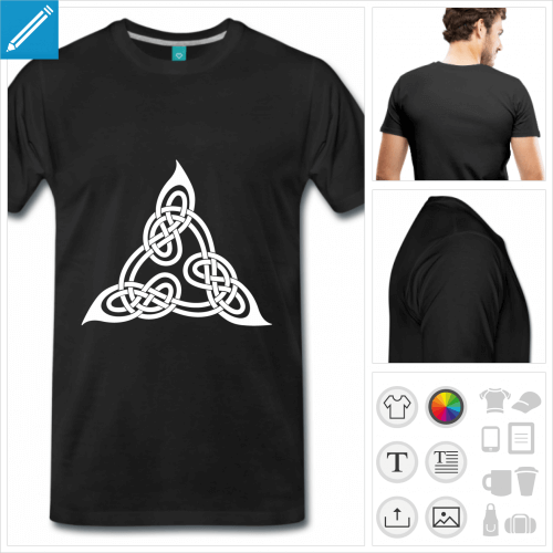 T-shirt celte, triangle celte  imprimer en ligne.
