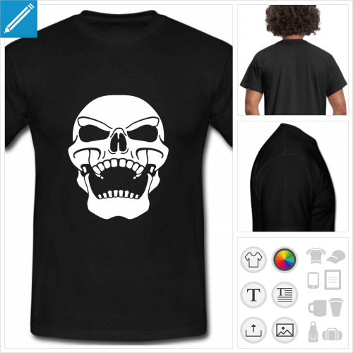 t-shirt manches courtes pirate  personnaliser et imprimer en ligne