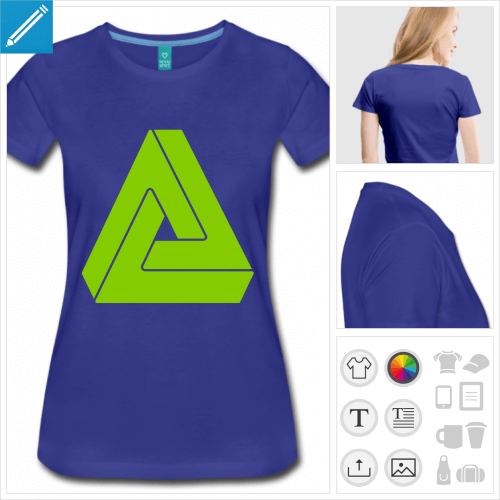 t-shirt femme triangle penrose  personnaliser en ligne