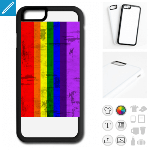 coque mobile rainbow  crer soi-mme