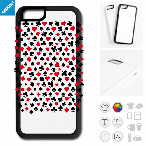 coque tlphone poker personnalisable, impression  l'unit