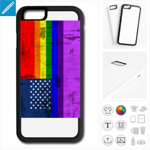 coque tlphone drapeau amricain  crer en ligne