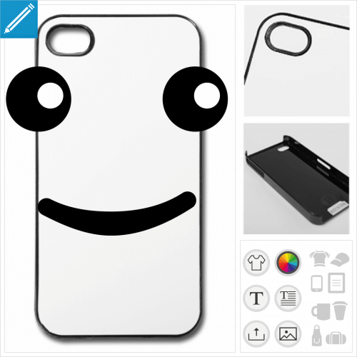 coque mobile smiley  imprimer en ligne