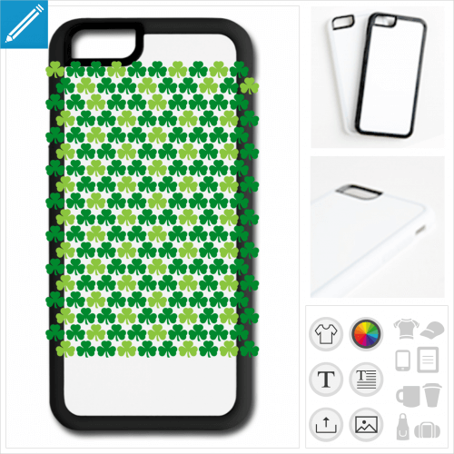 coque tlphone trfles irlandais  crer en ligne