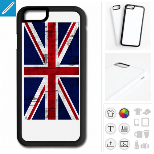 coque union jack  imprimer en ligne