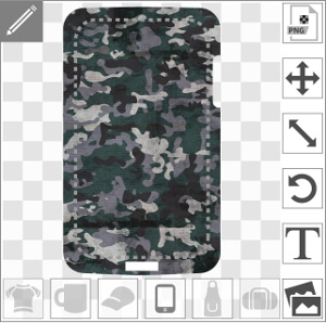 Coque camouflage, design militaire bleu à imprimer sur coque portable.