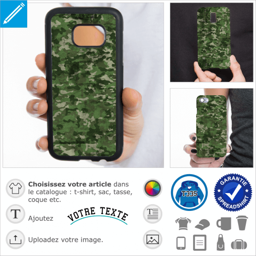 Camouflage militaire  petites taches vertes de diffrentes nuances et texture use et marque. Image haute rsolution qui s'adapte aux diffrentes di