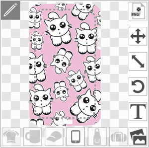 Chatons kawaii rigolos sur fond rose, un design spécial coque de téléphone.