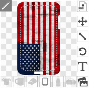 Drapeau américain à texture vintage pour personnalisation de coque.