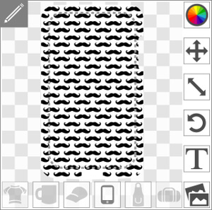 Moustaches anglaises en grille régulière à imprimer sur coque.