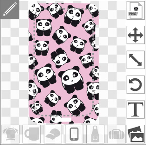 Pandas rigolos en style anime à imprimer sur coque iPhone.