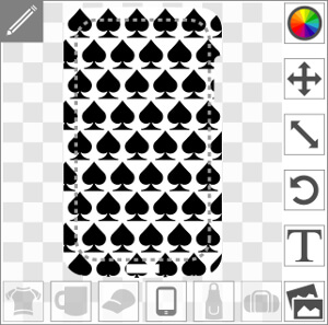 Pique, symboles de poker et jeu de carte pour personnalisation de coque portable.