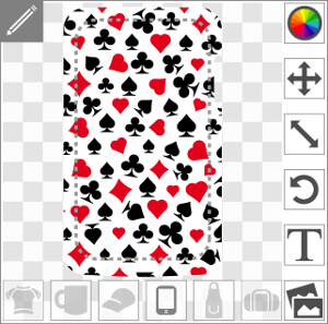 Poker, motif pour décoration de smartphone composé de symboles de jeu de arte/