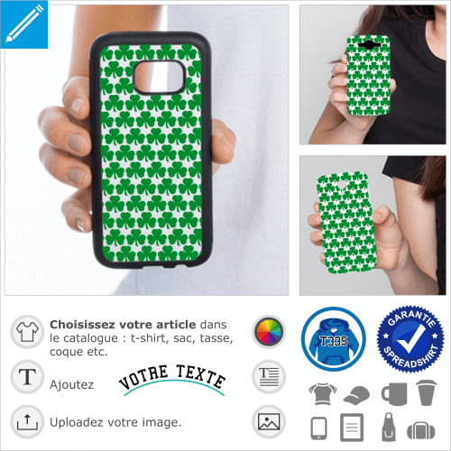 Trfle d'Irlande, un design Saint Patrick spcial impression de coque.