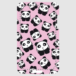 Pandas sur fond rose, image hr spciale impression de coque portable.