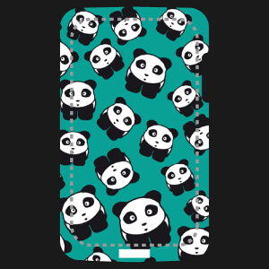 Motif pandas rigolos spcial impression intgrale de coque smartphone.