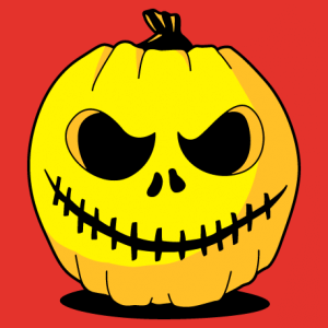 Crez votre t-shirt Halloween ou votre tote bag citrouille pour le 31 octobre. Citrouille rigolote.