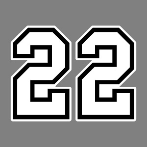 Tee shirt Numro 22  personnaliser soi-mme.