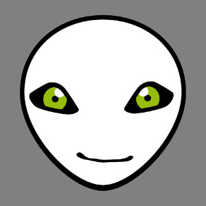 Créez un t-shirt alien original avec cette tête d'extraterrestre mignon.