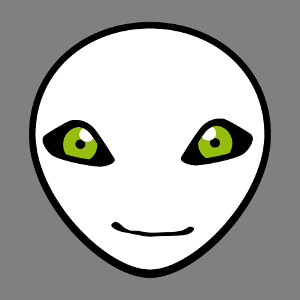 Crez un t-shirt alien original avec cette tte d'extraterrestre mignon.