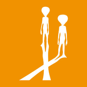 T-shirt Aliens à contre jour et ombre en X à créer et personnaliser en ligne.