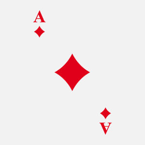 As de carreau diagonale, un design carte de jeu et poker.