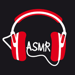 ASMR crit  la main en majuscules, et casque audio.