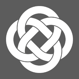 Boucles celtiques formant un nœud élégant. Design celtique une couleur à personnaliser.