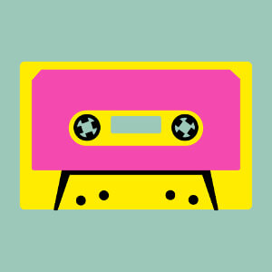 Cassette stylise  personnaliser, design spcial impression sur t-shirt.