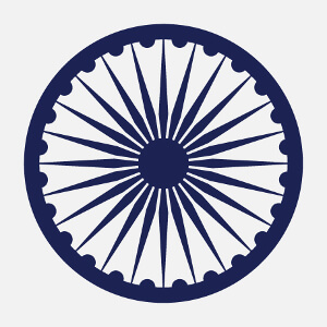 Chakra, symbole indien, roue du drapeau de l'Inde vectorielle  personnaliser.