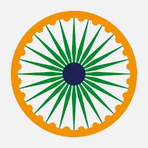 T-shirt Chakra aux couleurs du drapeau indien Imprimer.