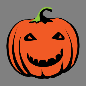 Tee-shirt Citrouille d'Halloween souriante  dents pointues et yeux plisss personnalis.