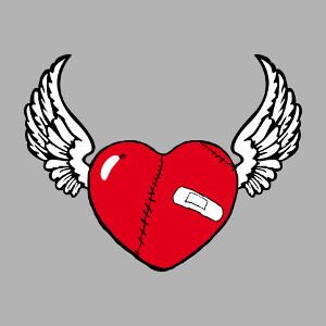 T-shirt Coeur bless orn d'ailes d'ange customis en ligne.