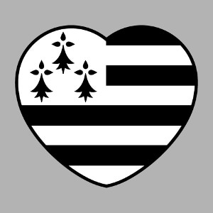 Coeur Bretagne, design J'aime la Bretagne  personnaliser.