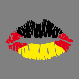 Drapeau Allemand et bouche en format vectoriel  personnaliser.