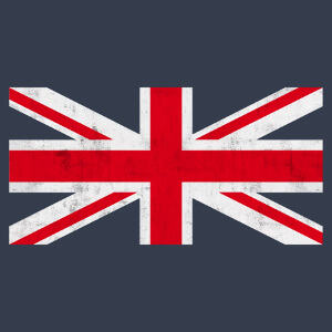 Drapeau anglais personnalisable, design haute rsolution pour impression sur t-shirt et accessoires bleus.