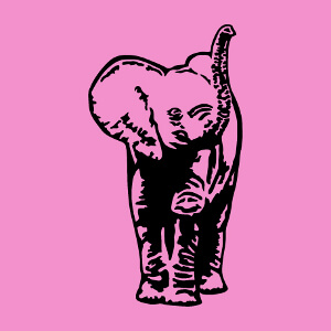 Tee-shirt Bb lphant stylis dessin en une couleur customis en ligne.