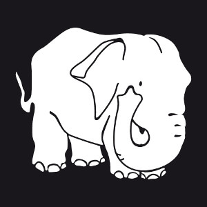 Illustration d'lphant personnalise spciale impression de t-shirt.