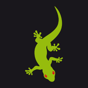 Personnaliser un tee shirt gecko en ligne avec cette stilhouette de Geko au corps ondulant.